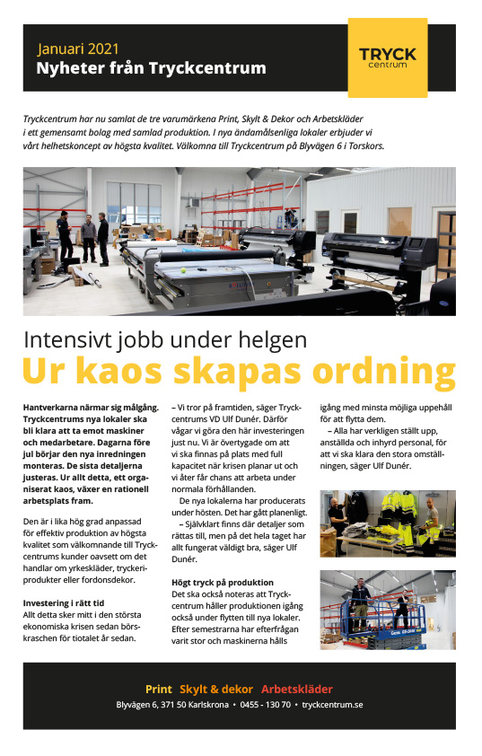 Nyhetsbrev Januari 2021